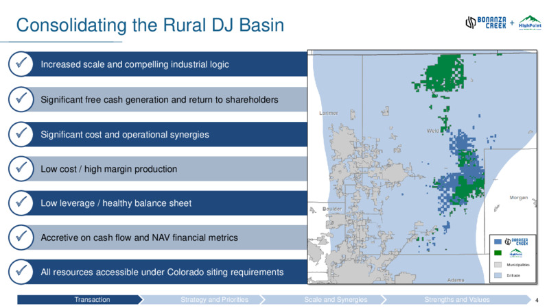 Bonanza Creek HighPoint Resources Merger – Bonanza Creek Energy, Inc. – slide 2