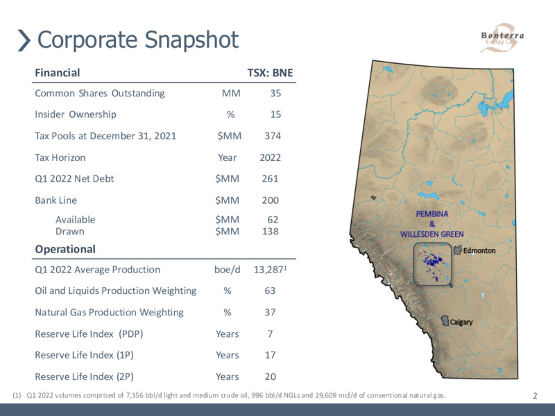 May 2022 Corporate Presentation – Bonterra Energy Corp – slide 2