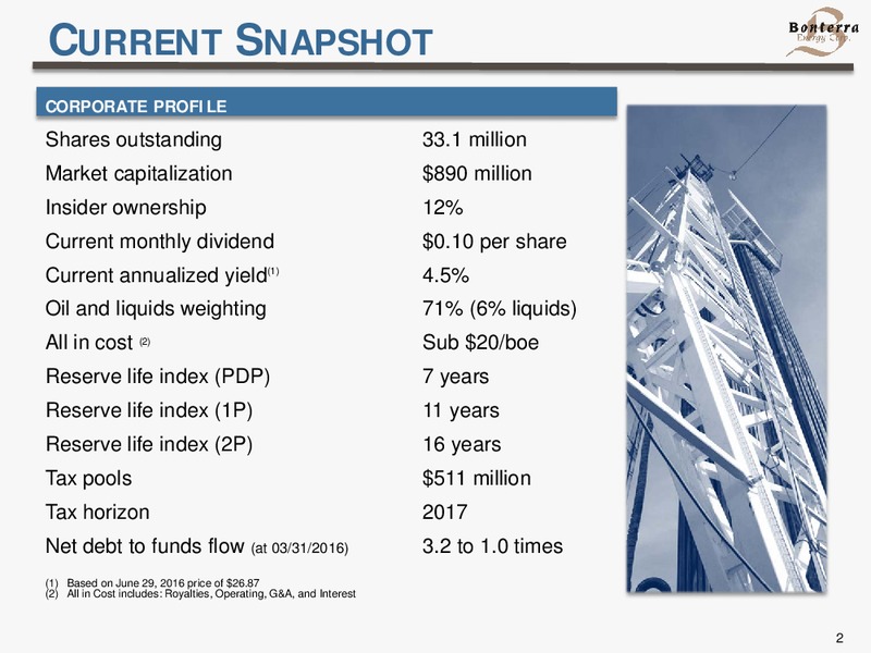 June 2016 Corporate Presentation – Bonterra Energy Corp – slide 2