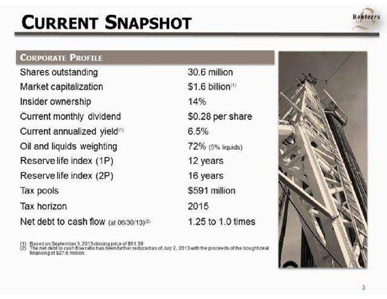 PETERS AND CO LIMITED 2013 ENERGY CONFERENCE – Bonterra Energy Corp – slide 3