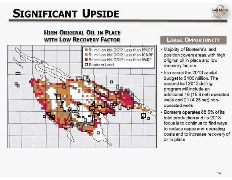 PETERS AND CO LIMITED 2013 ENERGY CONFERENCE – Bonterra Energy Corp – slide 14
