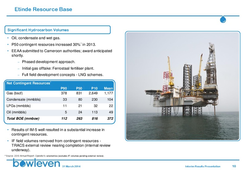 H2 2013 RESULTS – Bowleven Plc – slide 9