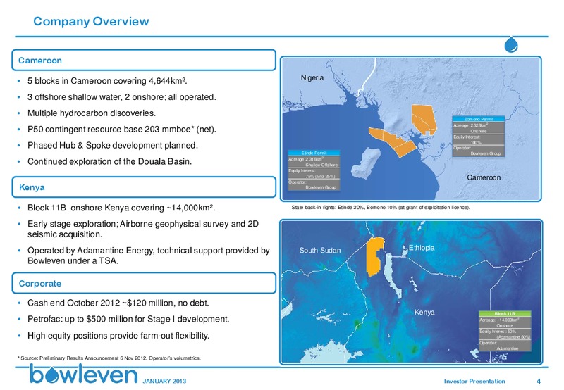 MORGAN STANLEY E&P CONFERENCE – Bowleven Plc – slide 3
