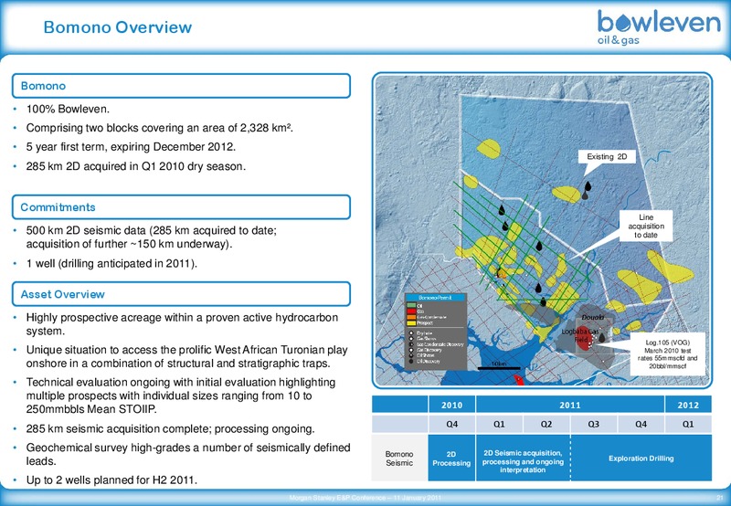 MORGAN STANLEY E&P CONFERENCE – Bowleven Plc – slide 21