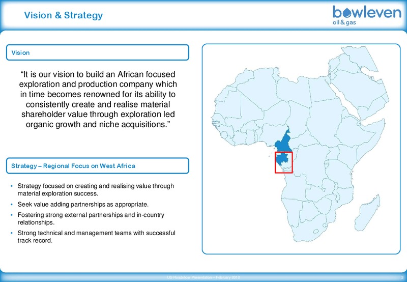 CREDIT SUISSE CONFERENCE – Bowleven Plc – slide 2