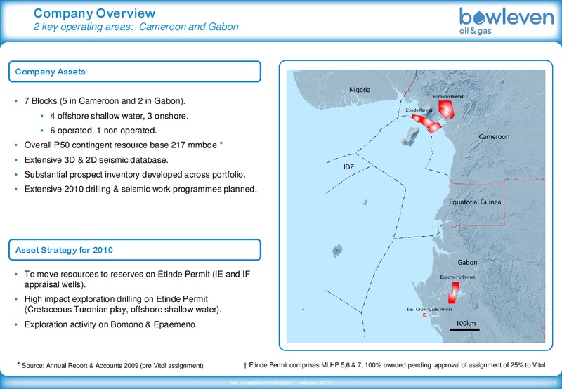 CREDIT SUISSE CONFERENCE – Bowleven Plc – slide 3