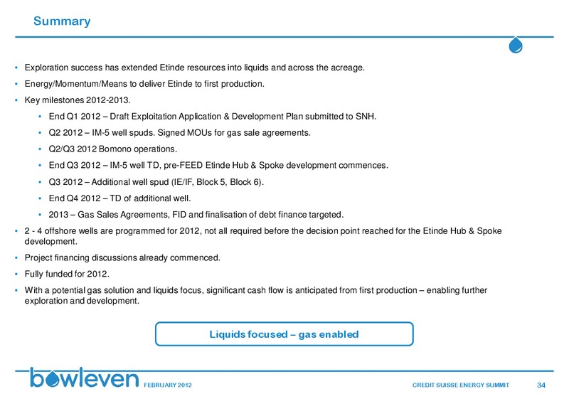 CREDIT SUISSE ENERGY SUMMIT – Bowleven Plc – slide 33