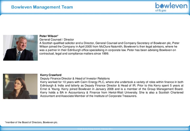 CREDIT SUISSE ENERGY SUMMIT – Bowleven Plc – slide 28