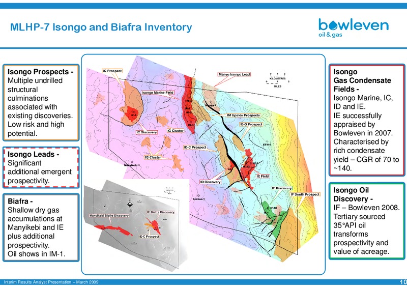 2009 INTERIM RESULTS PRESENTATION – Bowleven Plc – slide 9