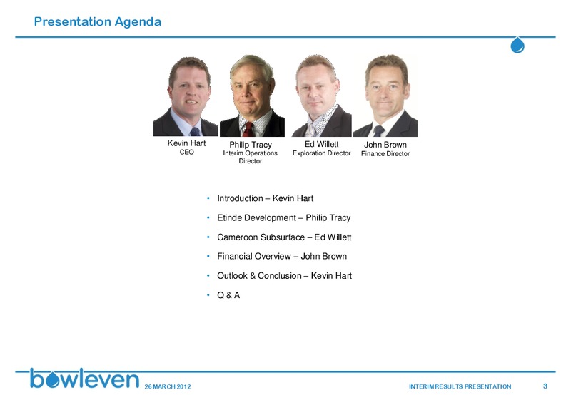 MARCH 2012 INVESTOR PRESENTATION – Bowleven Plc – slide 2