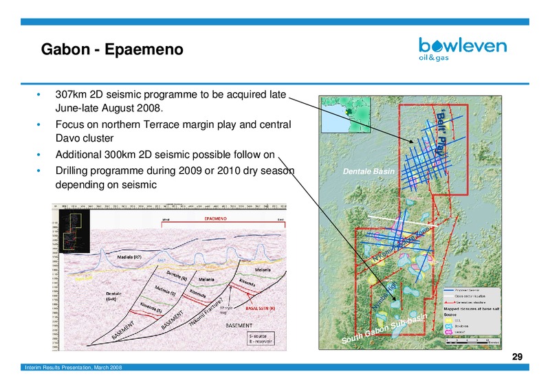 MARCH 2008 ANALYST RESULTS – Bowleven Plc – slide 29