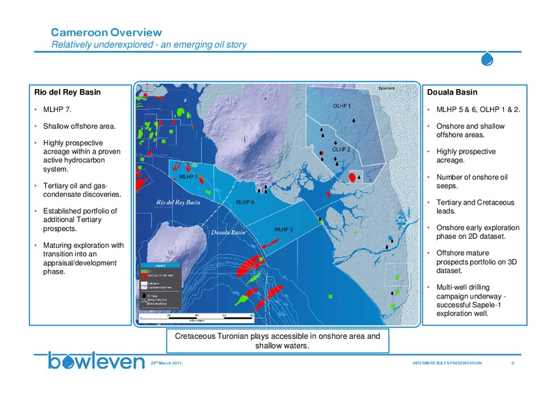 MARCH 2011 INTERIM RESULTS – Bowleven Plc – slide 9