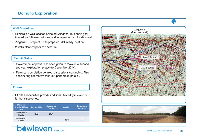 BANK OF AMERICA MERRILL LYNCH OIL & GAS INVESTOR FORUM – Bowleven Plc – slide 25
