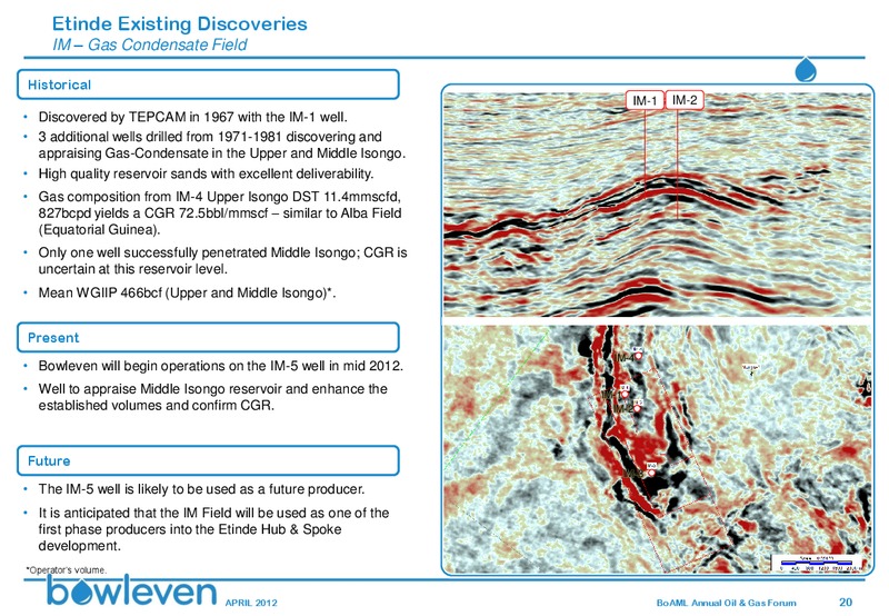 BANK OF AMERICA MERRILL LYNCH ANNUAL OIL & GAS FORUM – Bowleven Plc – slide 19