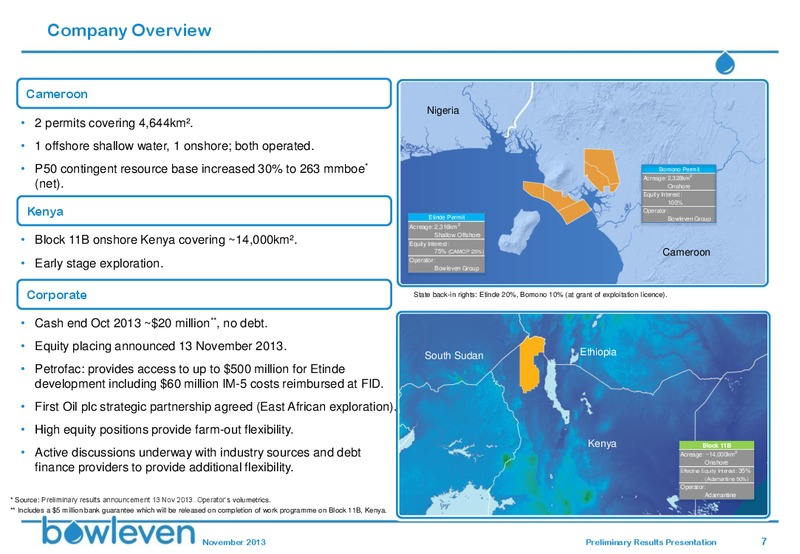 JUNE 2013 INVESTOR PRESENTATION – Bowleven Plc – slide 6