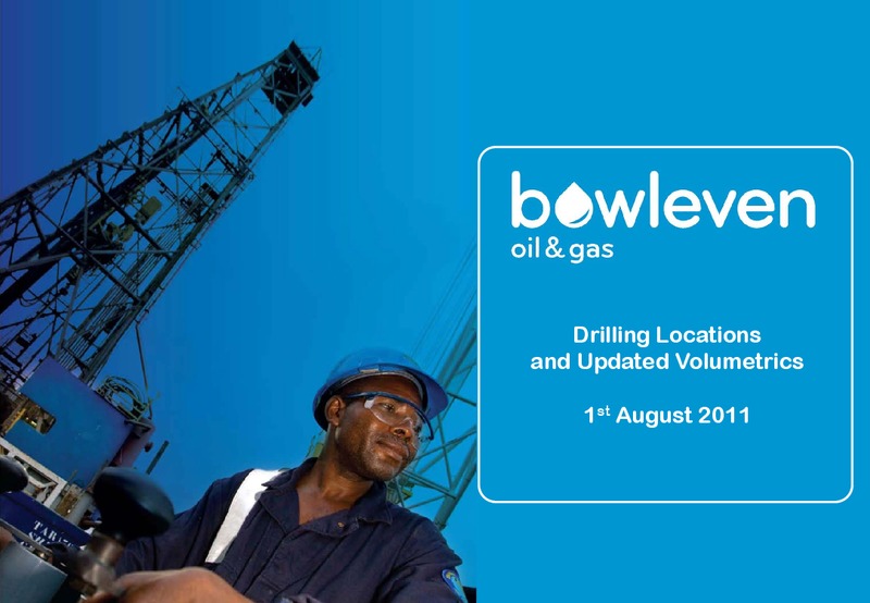 AUGUST 2011 CORPORATE PRESENTATION – Bowleven Plc – slide 1