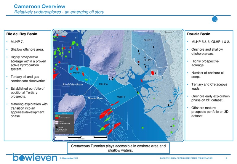 BARCAP ENERGY POWER CONFERENCE – Bowleven Plc – slide 5