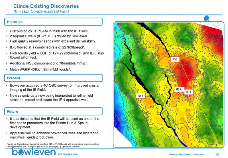 NOMURA UPSTREAM CONFERENCE – Bowleven Plc – slide 18