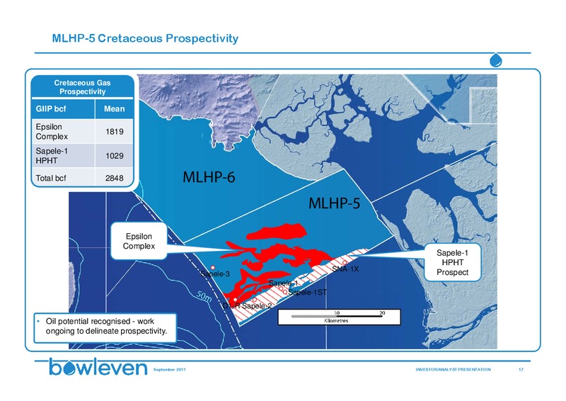 SEPTEMBER 2011 INVESTOR PRESENTATION – Bowleven Plc – slide 17