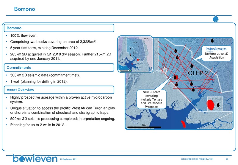 CITI SMALL & MID CAP CONFERENCE – Bowleven Plc – slide 23