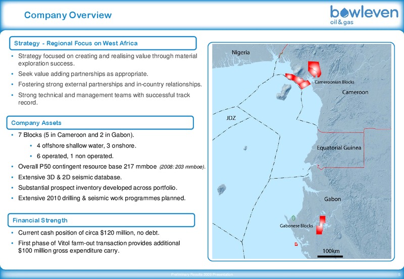 PRELIMINARY 2009 RESULTS – Bowleven Plc – slide 6