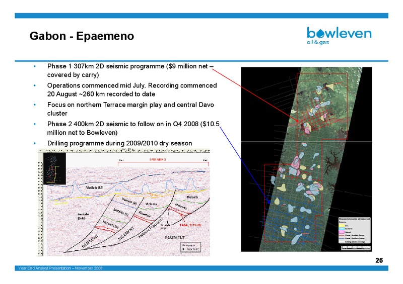 PRELIMINARY RESULTS FOR THE YEAR ENDED JUNE 2008 – Bowleven Plc – slide 26