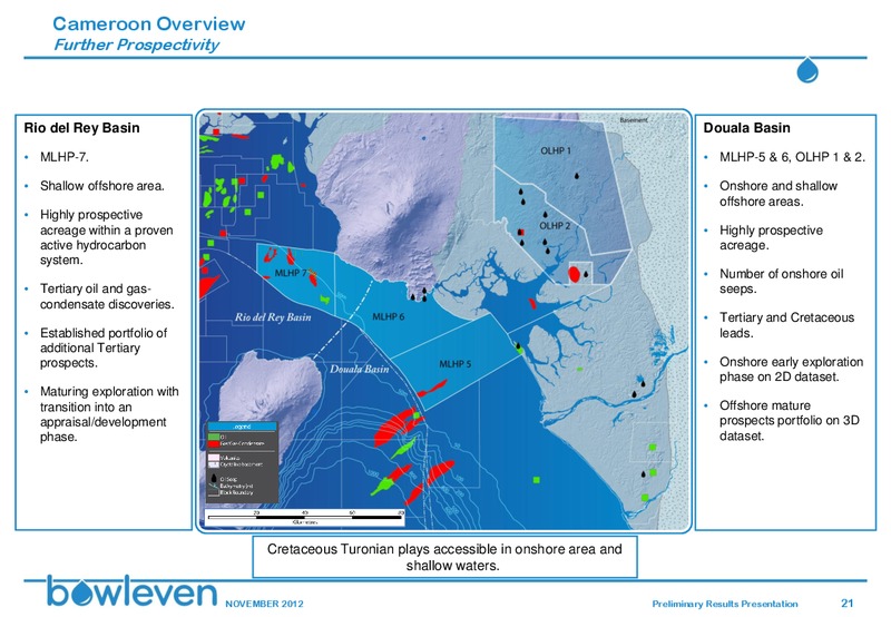 NOVEMBER 2012 INVESTOR PRESENTATION – Bowleven Plc – slide 20