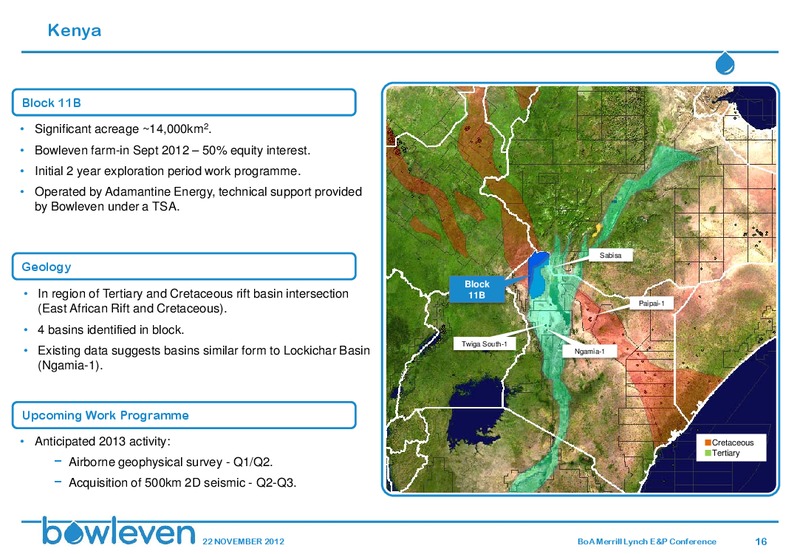 BANK OF AMERICA MERRILL LYNCH E&P AND OIL SERVICES CONFERENCE – Bowleven Plc – slide 15