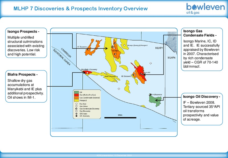 DECEMBER 2009 ANNUAL GENERAL MEETING – Bowleven Plc – slide 6