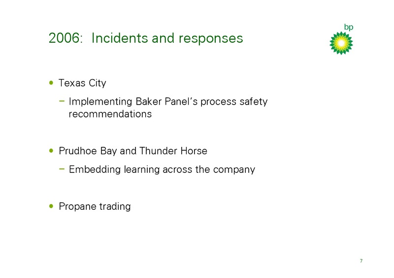FULL YEAR 2006 RESULTS – Bp Energy Partners Lp – slide 6