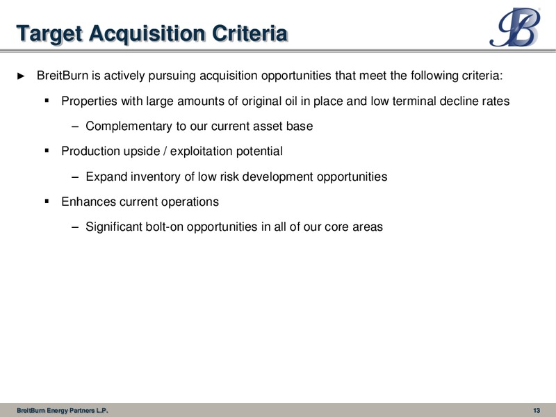 IPAA 2012 Oil and Gas Investment Symposium – Breitburn Energy Partners L.P. – slide 13