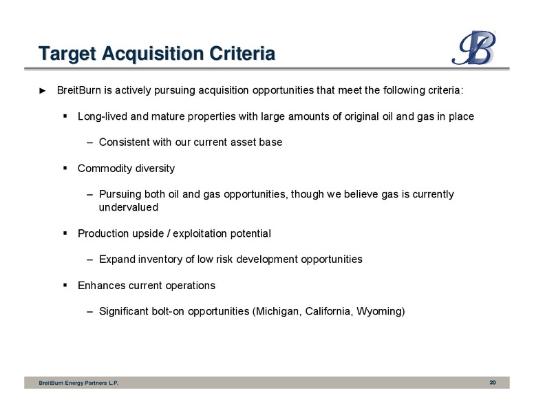 NAPTP MLP Investor Conference 2011 – Breitburn Energy Partners L.P. – slide 20