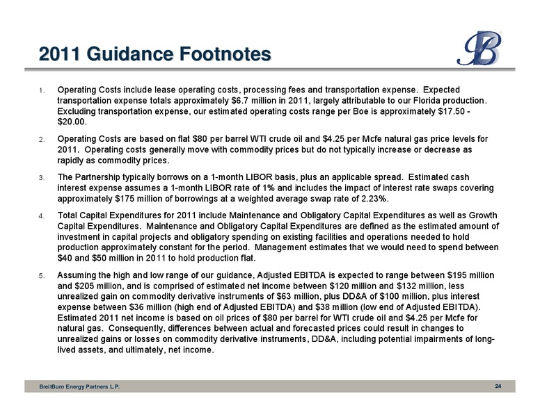 NAPTP MLP Investor Conference 2011 – Breitburn Energy Partners L.P. – slide 24