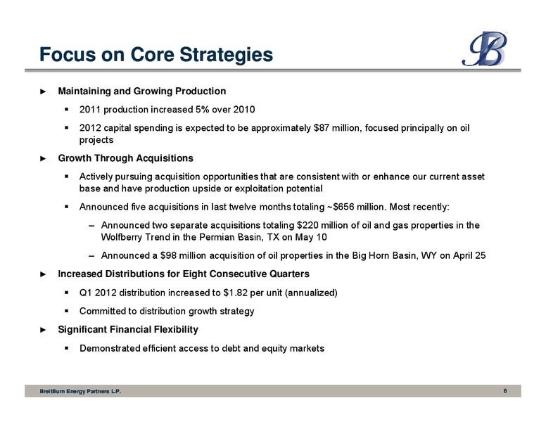 RBC Capital Markets 2012 Global Energy and Power Conference – Breitburn Energy Partners L.P. – slide 6