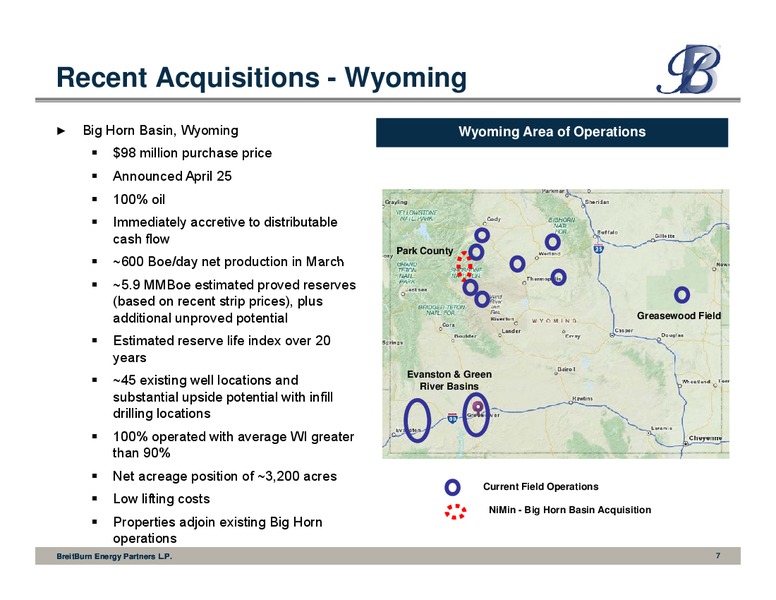 RBC Capital Markets 2012 Global Energy and Power Conference – Breitburn Energy Partners L.P. – slide 7