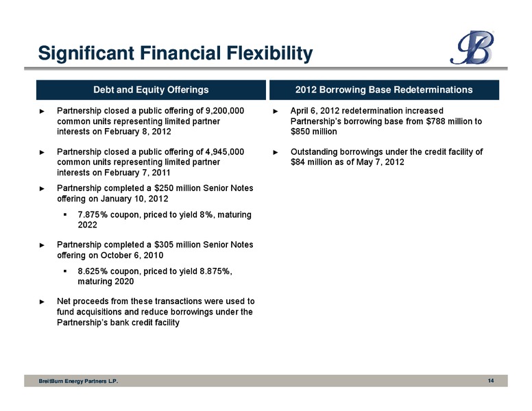 RBC Capital Markets 2012 Global Energy and Power Conference – Breitburn Energy Partners L.P. – slide 14