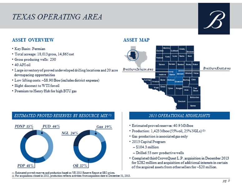 Credit Suisse MLP and Energy Logistics Conference – Breitburn Energy Partners L.P. – slide 9