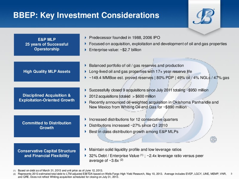 Credit Suisse MLP and Energy Logistics Conference – Breitburn Energy Partners L.P. – slide 2