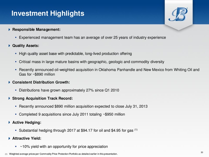 Credit Suisse MLP and Energy Logistics Conference – Breitburn Energy Partners L.P. – slide 29