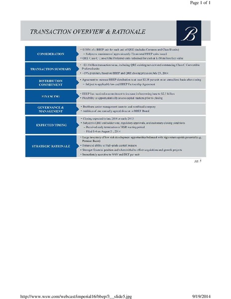 Imperial Capital 8th Annual Global Opportunities Conference – Breitburn Energy Partners L.P. – slide 5