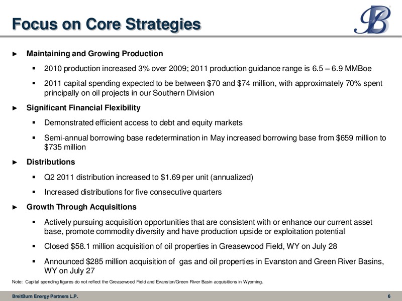 IPAAs 9th Annual Oil and Gas Investment Symposium – Breitburn Energy Partners L.P. – slide 6