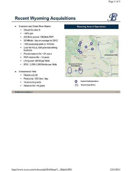 Jefferies 2nd Annual Global Energy Conference – Breitburn Energy Partners L.P. – slide 8