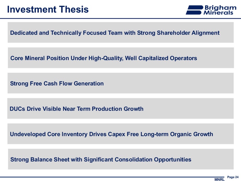 UBS Global Oil and Gas Conference – Brigham Minerals Inc. – slide 23