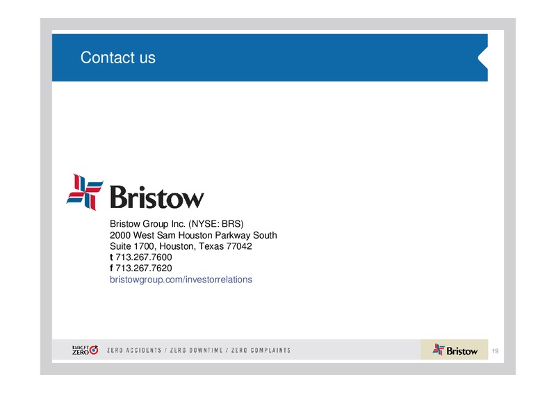 13TH ANNUAL INVESTMENT FORUM – Bristow Group – slide 19