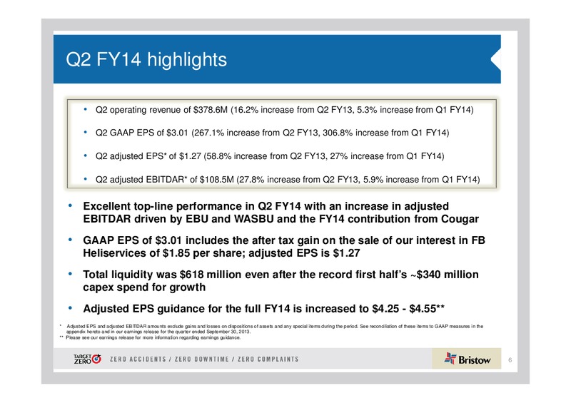 Q2 2014 EARNINGS CALL – Bristow Group – slide 5