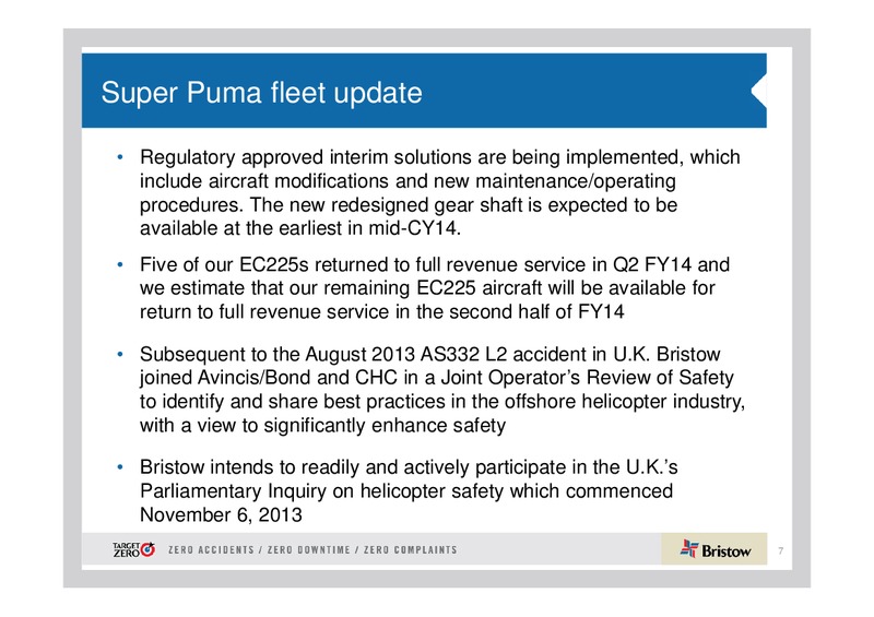 Q2 2014 EARNINGS CALL – Bristow Group – slide 6