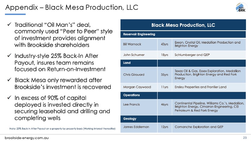 Annual General Meeting Presentation – Brookside Energy Limited – slide 20