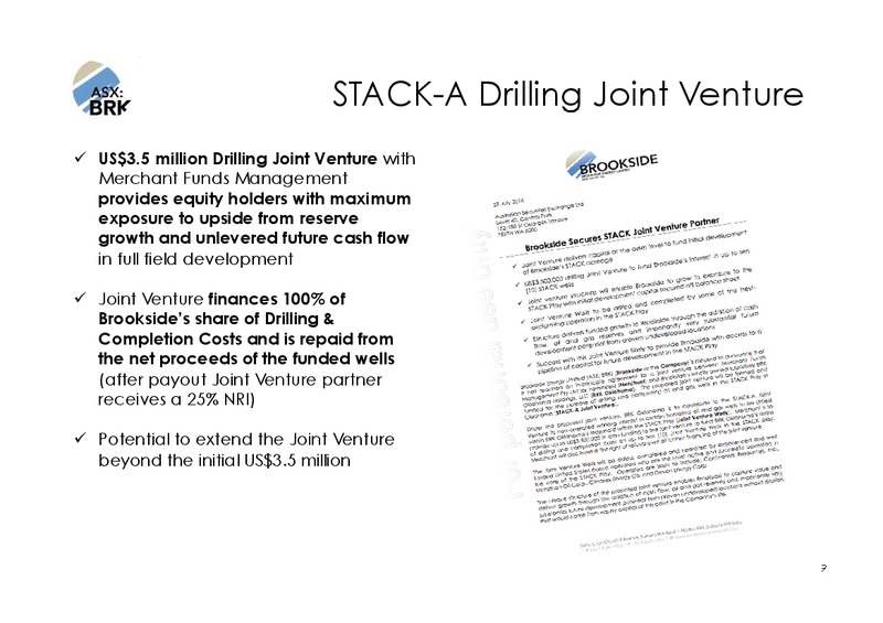September 2017 Investor Presentation – Brookside Energy Limited – slide 8
