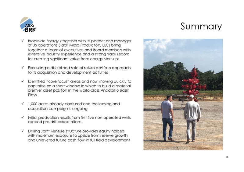 September 2017 Investor Presentation – Brookside Energy Limited – slide 14