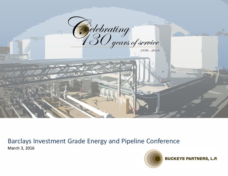 Barclays Investment Grade Energy and Pipeline Conference – Buckeye Partners Lp – slide 1